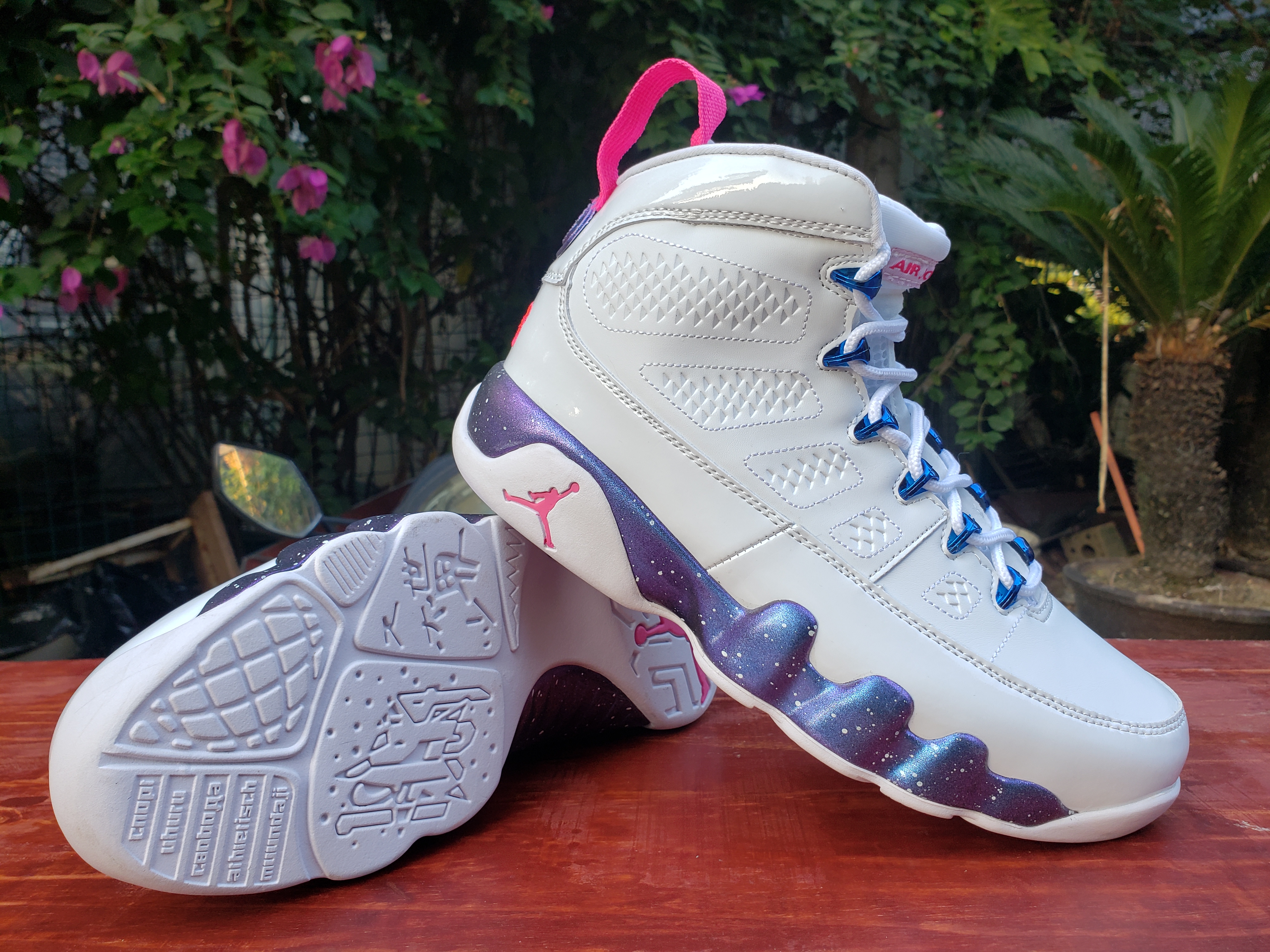 Original Air Jordan 9 Retro Galaxy White Blue